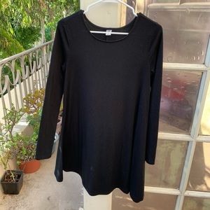 old navy long sleeve black shift dress